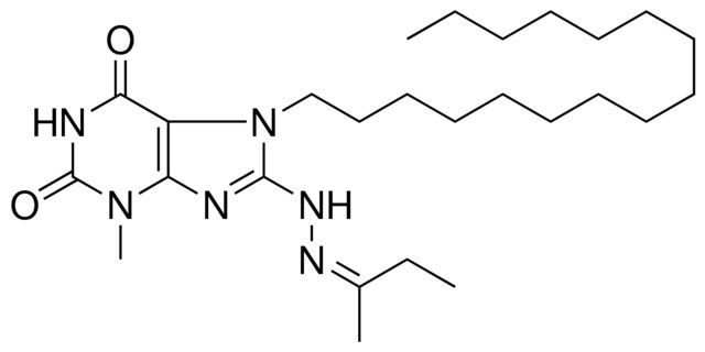 8-(N'-SEC-BUTYLIDENE-HYDRAZINO)-7-HEXADECYL-3-ME-3,7-DIHYDRO-PURINE-2,6-DIONE