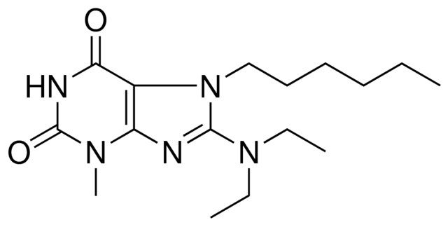 8-DIETHYLAMINO-7-HEXYL-3-METHYL-3,7-DIHYDRO-PURINE-2,6-DIONE