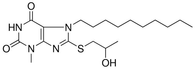 7-DECYL-8-(2-HYDROXY-PROPYLSULFANYL)-3-METHYL-3,7-DIHYDRO-PURINE-2,6-DIONE