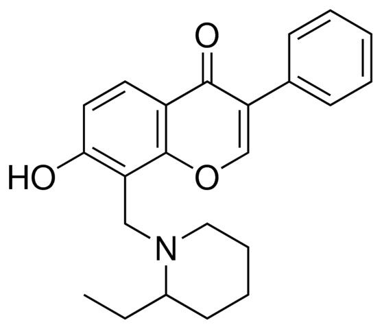 8-((2-ETHYL-1-PIPERIDINYL)METHYL)-7-HYDROXY-3-PHENYL-4H-CHROMEN-4-ONE