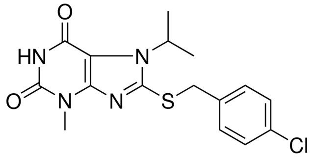 8-(4-CHLORO-BENZYLSULFANYL)-7-ISOPROPYL-3-METHYL-3,7-DIHYDRO-PURINE-2,6-DIONE