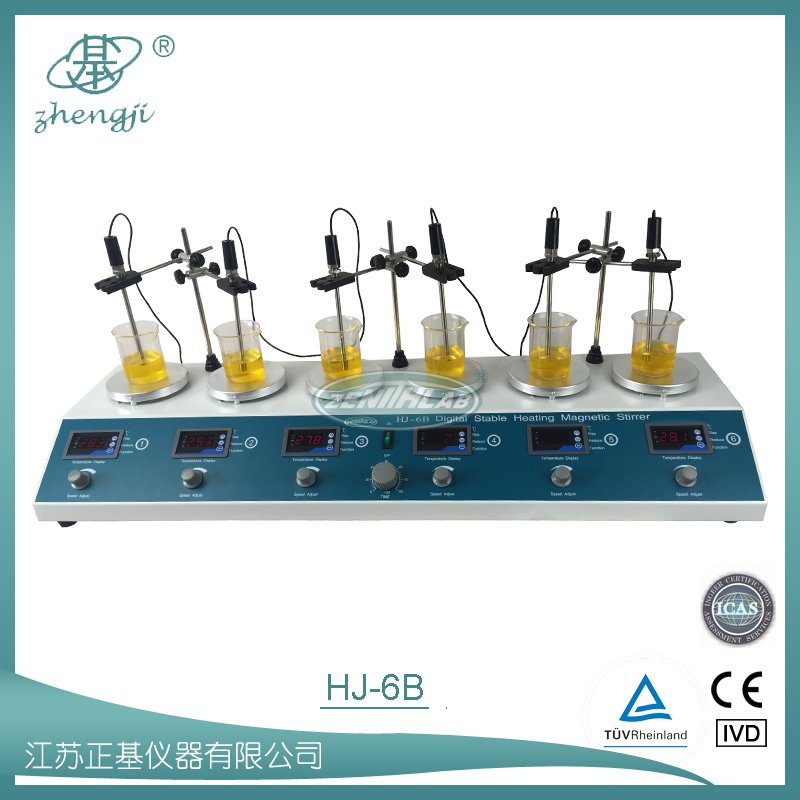六联恒温磁力加热搅拌器HJ-6B图片