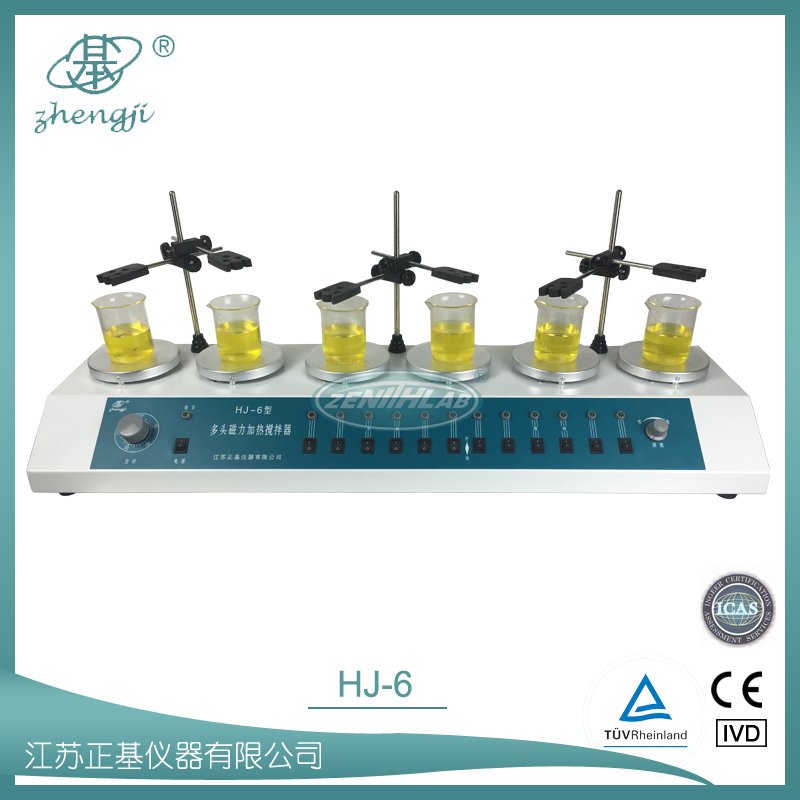 多头磁力加热搅拌器HJ-6图片