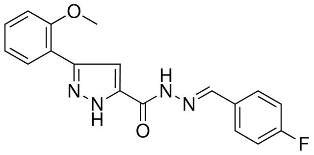5-(2-MEO-PHENYL)-2H-PYRAZOLE-3-CARBOXYLIC ACID (4-FLUORO-BENZYLIDENE)-HYDRAZIDE