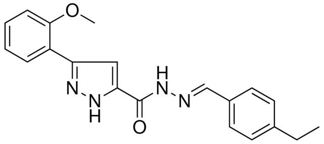 5-(2-MEO-PHENYL)-2H-PYRAZOLE-3-CARBOXYLIC ACID (4-ETHYL-BENZYLIDENE)-HYDRAZIDE