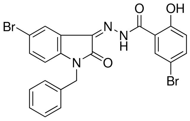 5-BR-2-HO-BENZOIC ACID (1-BENZYL-5-BR-2-OXO-1,2-2H-INDOL-3-YLIDENE)-HYDRAZIDE
