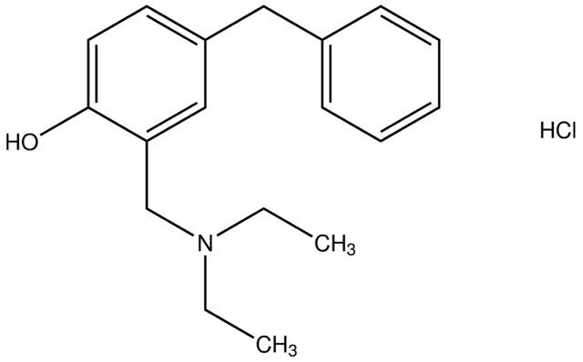4-benzyl-2-[(diethylamino)methyl]phenol hydrochloride