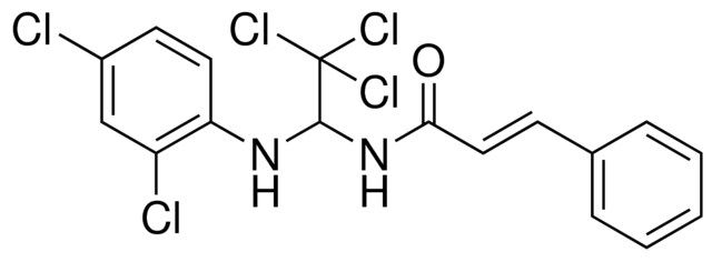 3-PHENYL-N-(2,2,2-TRICHLORO-1-(2,4-DICHLORO-PHENYLAMINO)-ETHYL)-ACRYLAMIDE