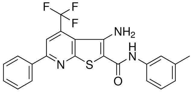 3-AMINO-N-(3-ME-PH)-6-PH-4-(TRIFLUOROMETHYL)THIENO(2,3-B)PYRIDINE-2-CARBOXAMIDE