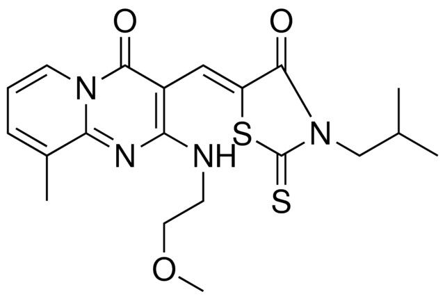 3-[(Z)-(3-ISOBUTYL-4-OXO-2-THIOXO-1,3-THIAZOLIDIN-5-YLIDENE)METHYL]-2-[(2-METHOXYETHYL)AMINO]-9-METHYL-4H-PYRIDO[1,2-A]PYRIMIDIN-4-ONE