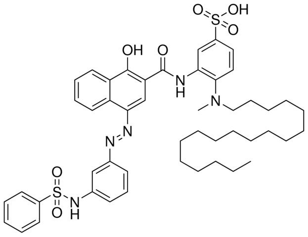 3-{[1-HYDROXY-4-((E)-{3-[(PHENYLSULFONYL)AMINO]PHENYL}DIAZENYL)-2-NAPHTHOYL]AMINO}-4-[METHYL(OCTADECYL)AMINO]BENZENESULFONIC ACID