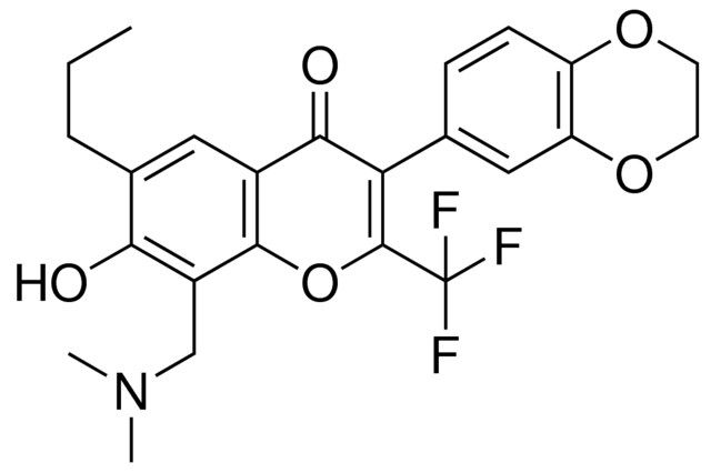 3-(2,3-DIHYDRO-1,4-BENZODIOXIN-6-YL)-8-[(DIMETHYLAMINO)METHYL]-7-HYDROXY-6-PROPYL-2-(TRIFLUOROMETHYL)-4H-CHROMEN-4-ONE