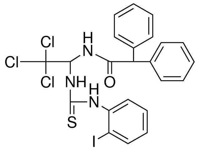 2,2-DIPHENYL-N-(2,2,2-TRICHLORO-1-(3-(2-I-PHENYL)-THIOUREIDO)-ETHYL)-ACETAMIDE