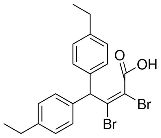 2,3-DIBROMO-4,4-BIS(4-ETHYLPHENYL)-2-BUTENOIC ACID