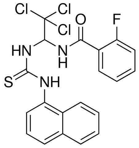 2-FLUORO-N-(2,2,2-TRICHLORO-1-(3-NAPHTHALEN-1-YL-THIOUREIDO)-ETHYL)-BENZAMIDE