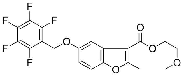 2-ME-5-(2,3,4,5,6-PENTA-F-BENZYLOXY)-BENZOFURAN-3-CARBOXYLIC ACID 2-MEO-ET ESTER
