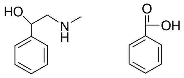 2-METHYLAMINO-1-PHENYL-ETHANOL, COMPOUND WITH BENZOIC ACID