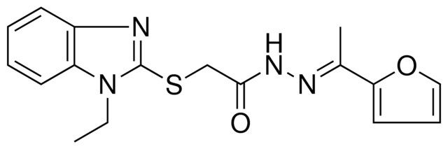 2-[(1-ETHYL-1H-BENZIMIDAZOL-2-YL)SULFANYL]-N'-[(E)-1-(2-FURYL)ETHYLIDENE]ACETOHYDRAZIDE