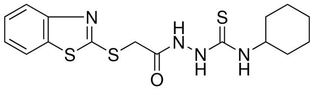 2-[(1,3-BENZOTHIAZOL-2-YLSULFANYL)ACETYL]-N-CYCLOHEXYLHYDRAZINECARBOTHIOAMIDE