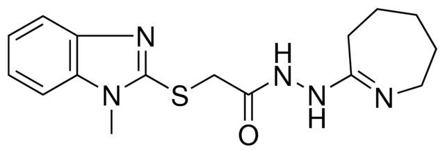 2-[(1-METHYL-1H-BENZIMIDAZOL-2-YL)SULFANYL]-N'-(3,4,5,6-TETRAHYDRO-2H-AZEPIN-7-YL)ACETOHYDRAZIDE
