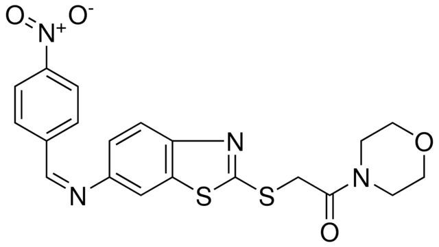 2-{[2-(4-MORPHOLINYL)-2-OXOETHYL]SULFANYL}-N-[(Z)-(4-NITROPHENYL)METHYLIDENE]-1,3-BENZOTHIAZOL-6-AMINE