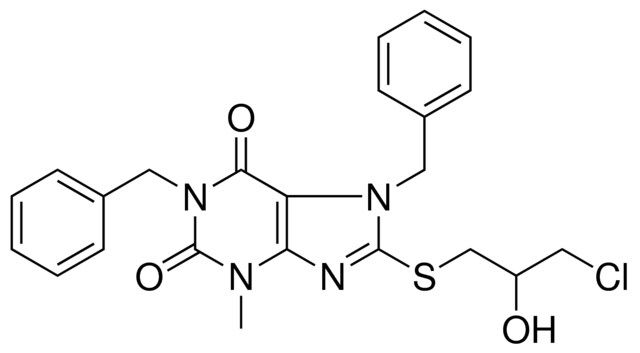 1,7-DIBENZYL-8-(3-CL-2-HO-PROPYLSULFANYL)-3-METHYL-3,7-DIHYDRO-PURINE-2,6-DIONE