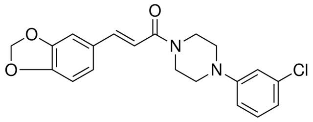1-(3-(1,3-BENZODIOXOL-5-YL)ACRYLOYL)-4-(3-CHLOROPHENYL)PIPERAZINE