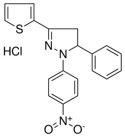 1-(4-NITRO-PH)-5-PHENYL-3-THIOPHEN-2-YL-4,5-DIHYDRO-1H-PYRAZOLE, HYDROCHLORIDE