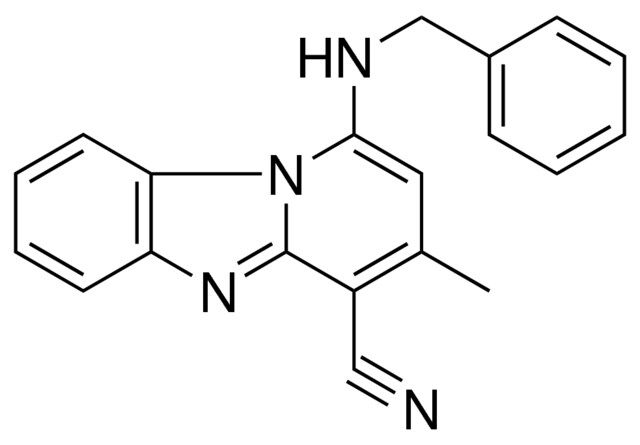 1-BENZYLAMINO-3-METHYL-BENZO(4,5)IMIDAZO(1,2-A)PYRIDINE-4-CARBONITRILE