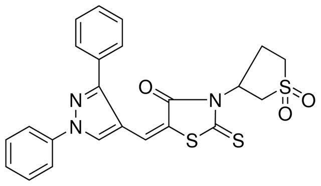 (5E)-3-(1,1-DIOXIDOTETRAHYDRO-3-THIENYL)-5-[(1,3-DIPHENYL-1H-PYRAZOL-4-YL)METHYLENE]-2-THIOXO-1,3-THIAZOLIDIN-4-ONE