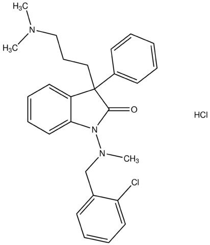 1-[(2-chlorobenzyl)(methyl)amino]-3-[3-(dimethylamino)propyl]-3-phenyl-1,3-dihydro-2H-indol-2-one hydrochloride