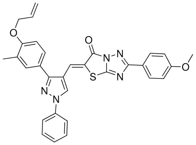 (5Z)-5-({3-[4-(ALLYLOXY)-3-METHYLPHENYL]-1-PHENYL-1H-PYRAZOL-4-YL}METHYLENE)-2-(4-METHOXYPHENYL)[1,3]THIAZOLO[3,2-B][1,2,4]TRIAZOL-6(5H)-ONE