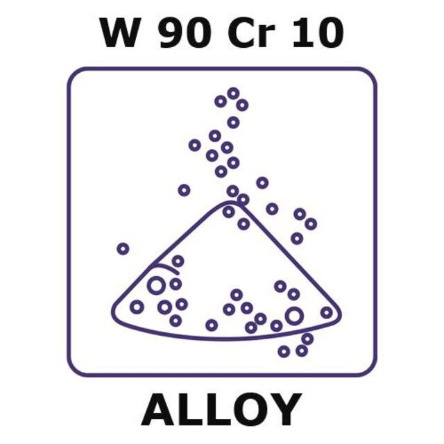 Tungsten-chromium alloy, W90Cr10