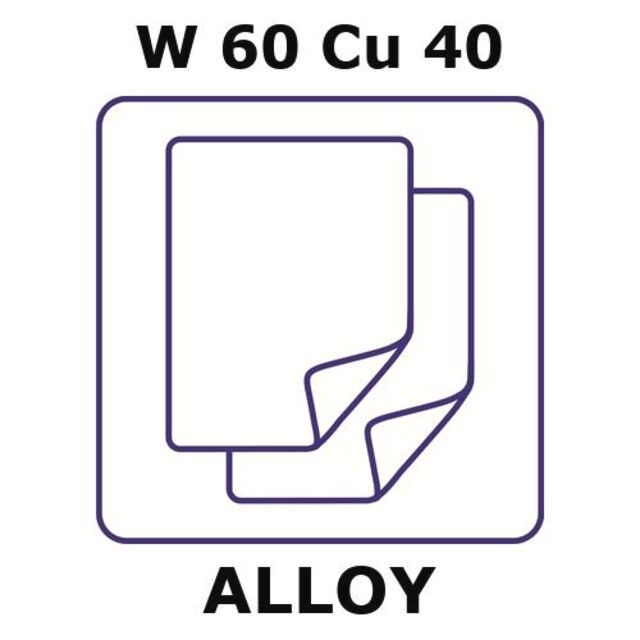 Tungsten-copper alloy, W60Cu40