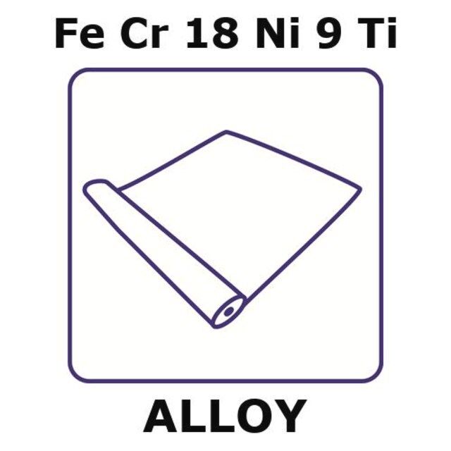 Stainless Steel-AISI 321 alloy, FeCr18Ni9Ti