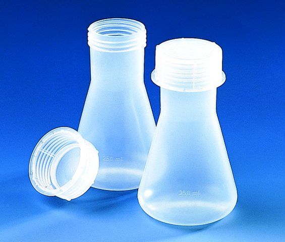 BRAND<sup>®</sup> Erlenmeyer flask, wide-neck, screw cap, PP