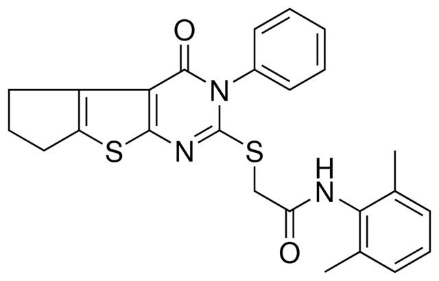 N-(2,6-DIMETHYLPHENYL)-2-[(4-OXO-3-PHENYL-3,5,6,7-TETRAHYDRO-4H-CYCLOPENTA[4,5]THIENO[2,3-D]PYRIMIDIN-2-YL)SULFANYL]ACETAMIDE