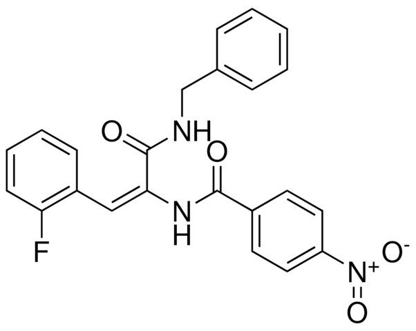 N-(1-BENZYLCARBAMOYL-2-(2-FLUORO-PHENYL)-VINYL)-4-NITRO-BENZAMIDE