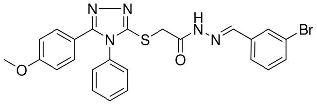 N'-[(E)-(3-BROMOPHENYL)METHYLIDENE]-2-{[5-(4-METHOXYPHENYL)-4-PHENYL-4H-1,2,4-TRIAZOL-3-YL]SULFANYL}ACETOHYDRAZIDE