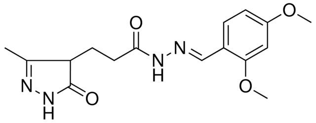 N'-[(E)-(2,4-DIMETHOXYPHENYL)METHYLIDENE]-3-(3-METHYL-5-OXO-4,5-DIHYDRO-1H-PYRAZOL-4-YL)PROPANOHYDRAZIDE
