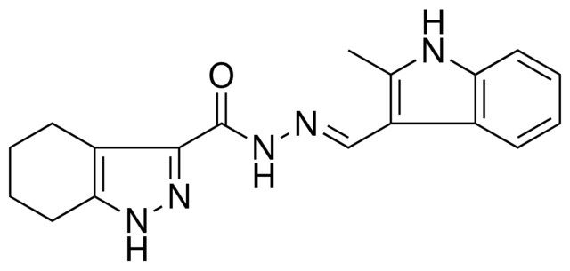 N'-[(E)-(2-METHYL-1H-INDOL-3-YL)METHYLIDENE]-4,5,6,7-TETRAHYDRO-1H-INDAZOLE-3-CARBOHYDRAZIDE