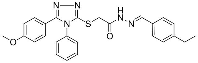 N'-[(E)-(4-ETHYLPHENYL)METHYLIDENE]-2-{[5-(4-METHOXYPHENYL)-4-PHENYL-4H-1,2,4-TRIAZOL-3-YL]SULFANYL}ACETOHYDRAZIDE