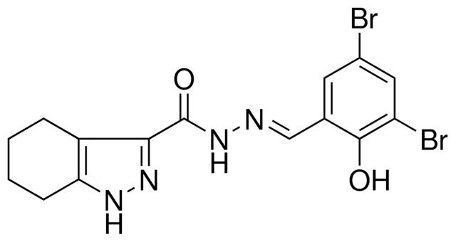 N'-[(E)-(3,5-DIBROMO-2-HYDROXYPHENYL)METHYLIDENE]-4,5,6,7-TETRAHYDRO-1H-INDAZOLE-3-CARBOHYDRAZIDE