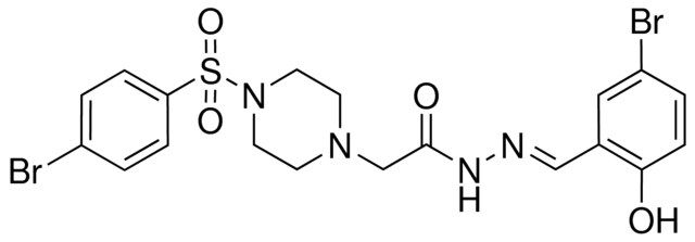 N'-(5-BR-2-HO-BENZYLIDENE)-2-(4-((4-BR-PH)SULFONYL)-1-PIPERAZINYL)ACETOHYDRAZIDE