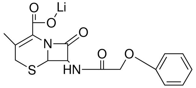 METHYL8OXO7(PHENOXYACETAMIDO)5THIA1AZABICYCLO(420)OCTENECARBOXYLIC ACID, LI SALT