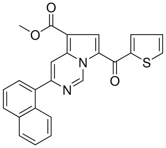 ME 3-(1-NAPHTHYL)-7-(2-THIENYLCARBONYL)PYRROLO(1,2-C)PYRIMIDINE-5-CARBOXYLATE