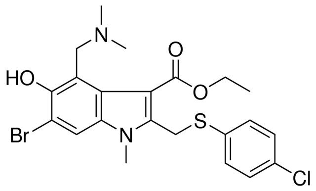 ETHYL 6-BROMO-2-{[(4-CHLOROPHENYL)SULFANYL]METHYL}-4-[(DIMETHYLAMINO)METHYL]-5-HYDROXY-1-METHYL-1H-INDOLE-3-CARBOXYLATE