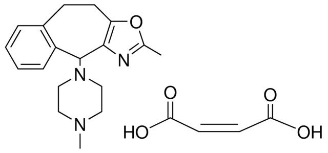 DIHYDROMETHYL-(METHYLPIPERAZINYL)BENZO(56)CYCLOHEPT(1,2-D)OXAZOLE DIFUMARATE