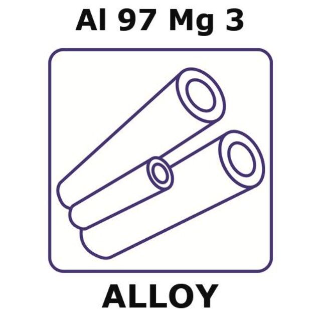 Aluminum-magnesium alloy, Al97Mg3