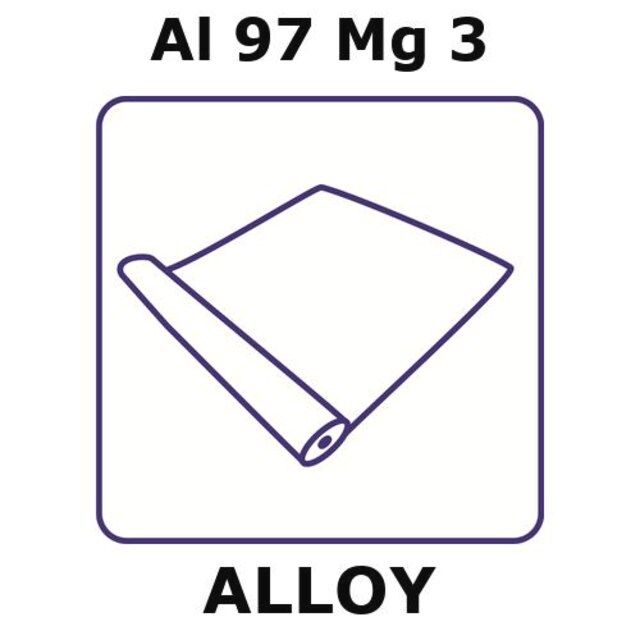 Aluminum-magnesium alloy, Al97Mg3